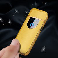 Logo personnalisé USB rechargeable briquet électrique écran tactile modèle briquets accessoires pour fumeurs