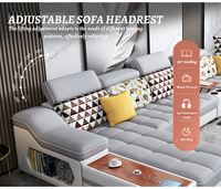 Italienisches Stoffs ofa Einfaches modernes modulares Sofa Große Wohnung Neues Baumwoll-Leinen-Latex-Technologie-Stoffs ofa