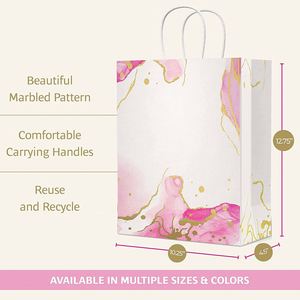 Strong Durable Gift Bags with Handles Assorted Sizes and Colors Cute Luxury <b>Wedding</b> Welcome Birthday Load-bearing Paper Bag - Product Image 3