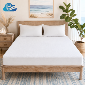 Couette matelassée douce en mélange <span class=keywords><strong>de</strong></span> coton certifié OEKO-TEX Standard 100 et BSCI, imperméable aux liquides, anti-acariens, 400 fils au pouce carré, profonde - Product Image 1