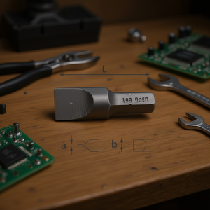 Punta de destornillador plana de 660 mm de longitud para trabajos de precisión - Product Image 3