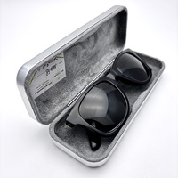 Étui à lunettes en aluminium de conception haut de gamme lunettes lunettes de lecture boîtes de support de lunettes de soleil étui à lunettes de protection rigide