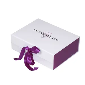 定制标志纸盒礼品盒包装盒闪光全息奢华彩妆婚礼礼品包装