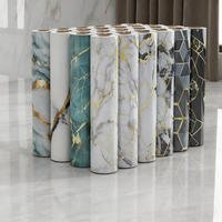 Rouleau de mousse auto-adhésif imperméable moderne UDK, design marbré 3D brillant, décoration murale pour chambre à coucher, salon, cuisine, centre commercial, hôtel
