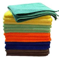 Serviette de nettoyage absorbante en microfibre tricotée, sans peluches, réutilisable, multi-usages, pour la maison
