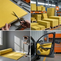Dongli - Panneaux acoustiques autocollants blancs absorbants le son, insonorisants, en RPET polyester, écologiques, ignifuges, isolants thermiques