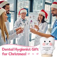 Poupée en peluche dentaire au crochet faite à la main, cadeaux inspirants pour assistant dentaire, avec carte, décoration de bureau pour dentistes et infirmières