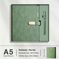 Individuelles Logo A5 Leder-Notizbuch und Stift Geschenkbox-Set Unternehmens-Werbegeschenk Mitarbeiter-Anerkennung