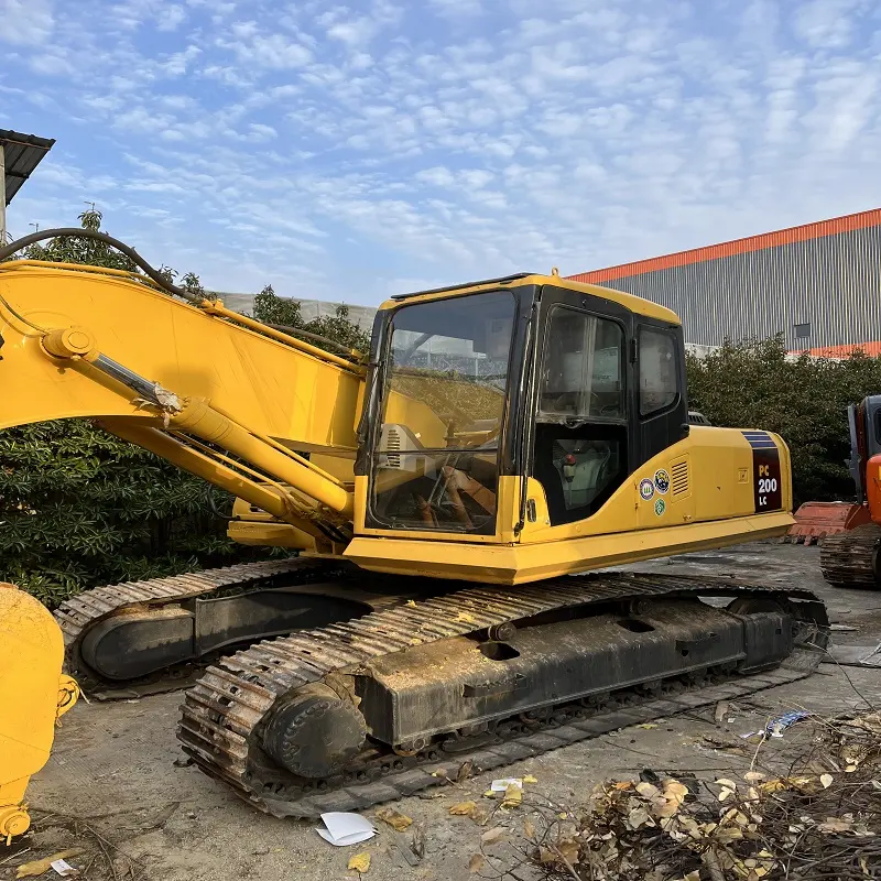 Orijinal ikinci el hidrolik japonya Komatsu PC200-7 ekskavatör kullanılan paletli ekskavatör Komatsu PC200-7