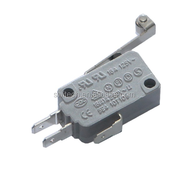 T105 16(4)A 250VAC Miniature KW3A Micro Switch With Long Roller Lever SPDT Used for Home Appliances