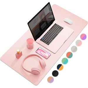 Sanxing Leather Rectangular Desk <b>Mat</b> 900x400x2mm Pink Office <b>Mouse</b> Pad Gaming in Stock with Laptop Phone Headphones Accessories - Product Image 1