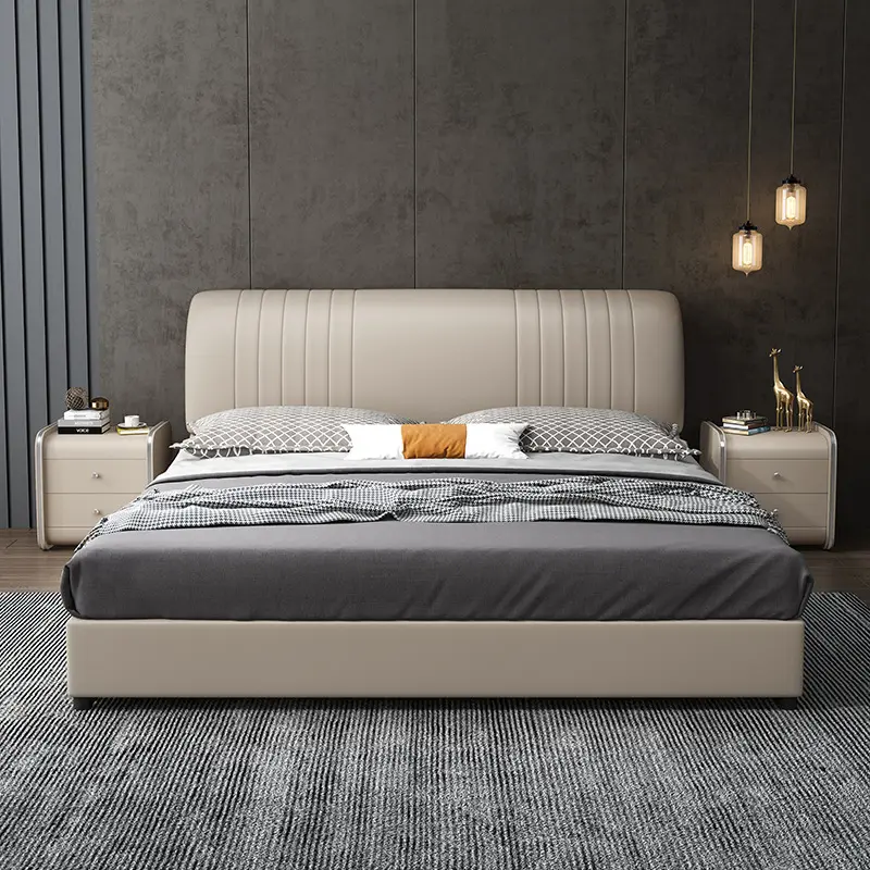 up-holstered beds modern double cloud bed bedroom furniture luxury floating bed frame