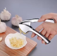 Hete Aanbieding: Handmatige Knoflookpers met siliconen schilmesje en reinigingsborstel, knoflookpers van zinklegering voor koken, keukenhulpmiddelen
