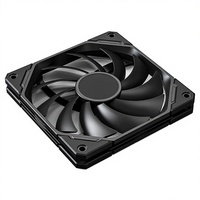 Ventilateur de châssis de bureau ultra-fin de 12 cm, interface 4 broches, contrôle de température PWM, roulement fluide de 1,5 cm d'épaisseur, en plastique
