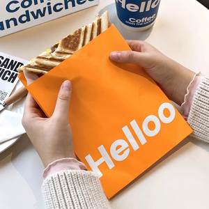 Sacs en papier kraft écologiques et recyclables personnalisés, de qualité alimentaire, résistants à l'huile, pour sandwichs, biscuits, hamburgers, avec logo personnalisé - Product Image 4