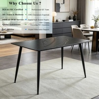 Table à manger rectangulaire OKAY Apartment, surface premium, mobilier haut de gamme, pieds en métal modernes.