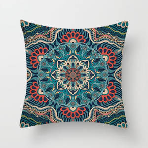 INSHRE sarung bantal persegi geometris, kain perca warna-warni cetak Mandala, sarung bantal kamar tidur bantal Sofa rumah - Product Image 2