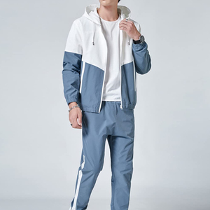 Private Label Men Casual Winter Windbreaker <b>Set</b> <b>Waterproof</b> Outdoor <b>Jacket</b> & <b>Trouser</b> Suit with Custom Logo <b>and</b> Breathable Fabric - Product Image 1