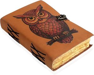Cuaderno de Cuero Marrón Vintage de Primera Calidad con Páginas Hechas a Mano con Borde Rústico, Diario de Cuero Rústico para Artistas y Escritores - Product Image 2