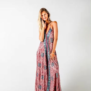 OEM personnalisé été 2024 lin pour les femmes à manches courtes imprimé fleuri-parole longueur décontracté plage fête en gros XXL 6XL lavable - Product Image 1