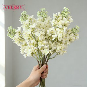 Di alta qualità 2 forchette vero tocco <span class=keywords><strong>fiori</strong></span> di ortensie <span class=keywords><strong>lilla</strong></span> matrimonio artificiale colore graduale <span class=keywords><strong>viola</strong></span> blu bianco - Product Image 2