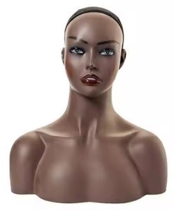 Tête De Mannequin En Rotin - Présentoir à Chapeaux Et Bandeaux - Hauteur 30 Cm