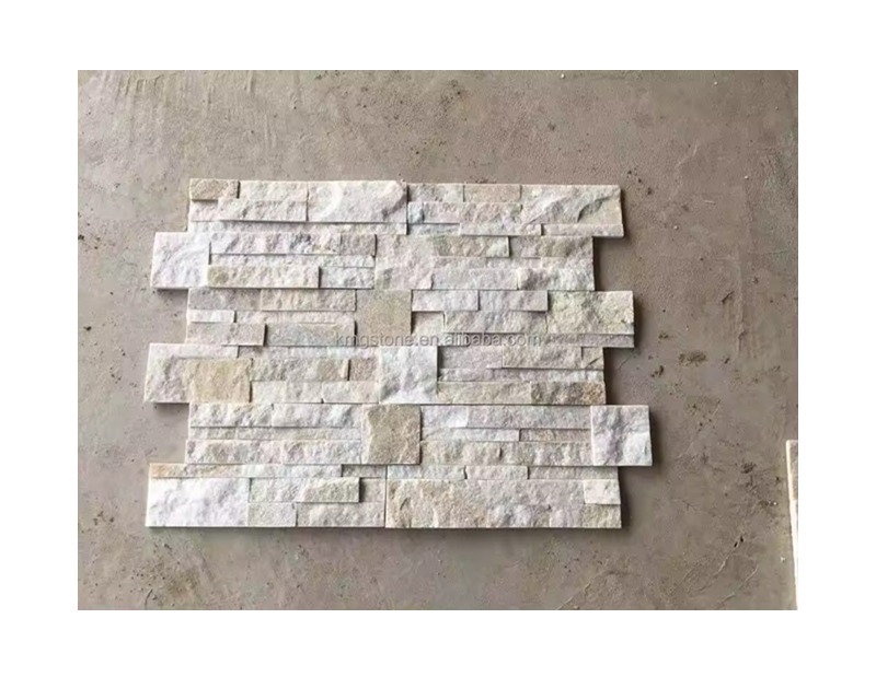 Hot Selling White Quartz Marble Tiles China Wholesale Stone Veneer Bricks Slate for Office Building Exterior Wall