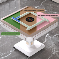 Table de mahjong automatique pliable et silencieuse avec chauffage, table à manger 2-en-1 pour la maison et la salle de divertissement