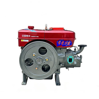 Moteur diesel monocylindre refroidi par eau à démarrage manuel quatre temps 20 CV ZS1115