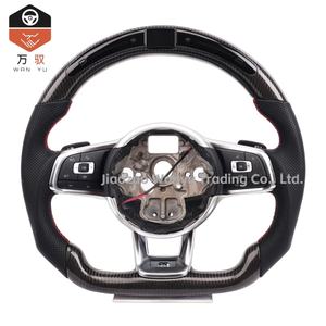 <span class=keywords><strong>Volante</strong></span> Deportivo <span class=keywords><strong>de</strong></span> Fibra <span class=keywords><strong>de</strong></span> Carbono y Cuero para Volkswagen <span class=keywords><strong>Golf</strong></span> 7/8 <span class=keywords><strong>GTI</strong></span> Mk7/Mk5/Mk8 Audi <span class=keywords><strong>A3</strong></span>/A4/A6/A7 - Product Image 2