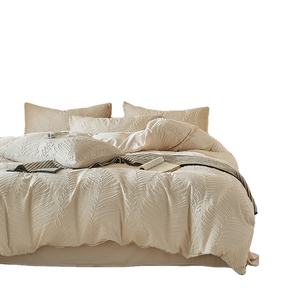 Комплект постельного белья из микрофибры с тафтингом в стиле шебби-шик и бохо, бежевый, на все сезоны, для США и ЕС, прямая поставка, пододеяльник, покрывало, одеяло - Product Image 1