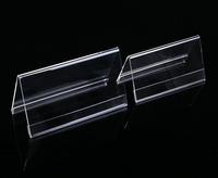 Cadre de siège de conférence triangle en forme de V acrylique transparent double face pour carte de table avec affichage de bureau