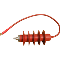 Parafoudre sans interstice à l'oxyde de zinc HY5WS-17/50Q 17kV 5kA avec sortie de câble en caoutchouc silicone entièrement isolé pour boîtier de commutation MOA