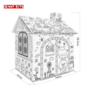 Personalizado educativo juego creativo casa pintura de <span class=keywords><strong>3d</strong></span> rompecabezas doodle de papel diy juguete para los niños - Product Image 4