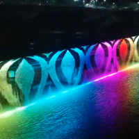 Fuente de Agua Digital con Gráficos de Cascada Baishui, Cortina de Lluvia Circular para Interiores/Exteriores, Cortina de Agua Moderna Personalizada de Acero Inoxidable