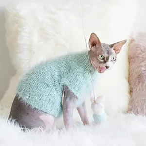 Qiqu – pull Sphynx personnalisé pour animaux de compagnie, vêtement pour chaton, cadeau pour amoureux de chat