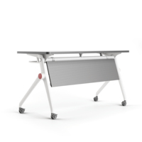 Table de collaboration professionnelle avec boîtier de câblage intégré dissimulé, table de direction de qualité commerciale, centre d'innovation