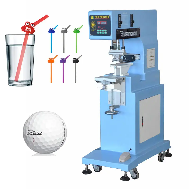 1 Kleur Zool Hels Plastic Metalen Verzegelde Beker Tampo Pad Printer Drukmachine Voor Golf Tennisbal Logo Speelgoed