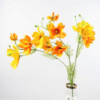 Bunga Galsang Cosmos Bipinnatus O-X217 Grosir untuk Pernikahan, Bunga Palsu Calliopsis, Bunga Matahari Artifisial untuk Dekorasi