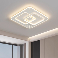 Luces LED de techo modernas para el hogar y la Oficina con diseño de control remoto Fuente de alimentación de CA Base de metal para sala de estar y comedor