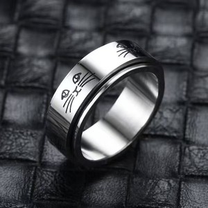 현대적인 3색 티타늄 도금 텅스텐 커플 웨딩 반지 (남녀용)-약혼 및 기념일 선물 - Product Image 5