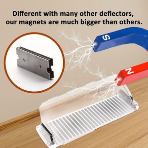 Lot de 2 <span class=keywords><strong>d</strong></span>éflecteurs <span class=keywords><strong>d</strong></span>'<span class=keywords><strong>air</strong></span> et de chaleur magnétiques réglables pour les évents Couvertures <span class=keywords><strong>d</strong></span>'aération solides pour les évents, les parois latérales et les registres de <span class=keywords><strong>plafond</strong></span> - Product Image 3