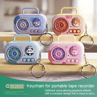 Mini enregistreur vocal changeur de voix en gros, porte-clés, breloque de sac de dessin animé, pendentif créatif, jouet amusant pour enfants