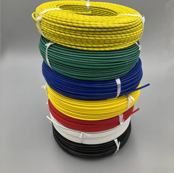 Silicone Wire UL3122 Silicone Rubber High Temperature Fiberglass Braided Heat Resistance Insulated Heating Wire