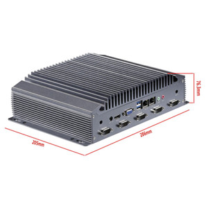 Hxxktouch 2023 New không quạt công nghiệp Mini PC DC12V tùy chỉnh OEM J1900. i3.i5. I7, 4 gam 8 gam RAM đĩa cứng 64 gam 128 gam 256 gam tùy chọn - Product Image 2