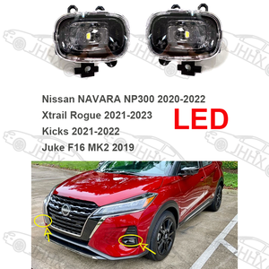 Luz Antiniebla Delantera LED para Automóvil <span class=keywords><strong>Nissan</strong></span> NAVARA NP300 2020-2022 Xtrail Rogue 2021-2023 Kicks 2021 2022 <span class=keywords><strong>Juke</strong></span> F16 MK2 2019 - Product Image 1