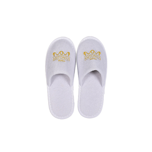 Nouveauté Chaussons d'hôtel jetables blancs en tissu de velours corail doux de luxe - Product Image 5