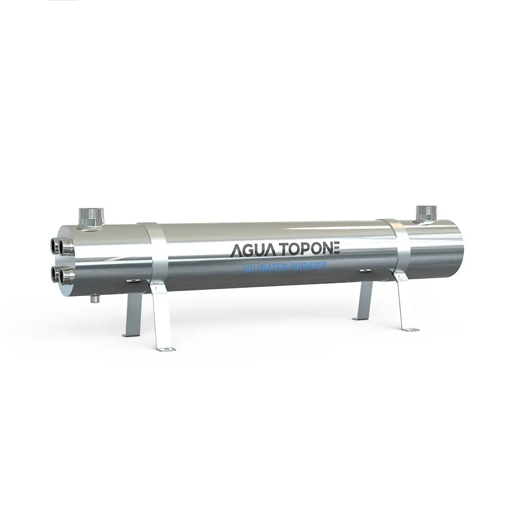 48gpmオーバーフローリムーバブルブラケット水処理装置304ステンレス鋼パイプラインUV水フィルター機商業用