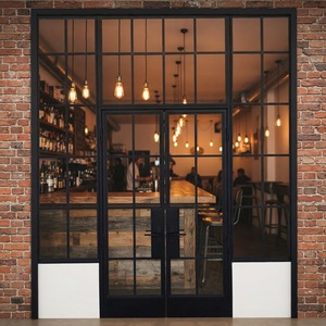 Custom Size OEM Manufacturer China Slim <b>Frame</b> Glass Indoor Partition System <b>Swing</b> Door - Product Image 1