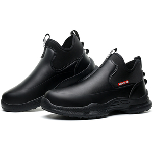 Fashion High Quality Labor protection Shoes Men's <b>Waterproof</b> Wear-resistant Anti slip <b>Work</b> Steel Toe Shoes Safety Shoes - Product Image 5
